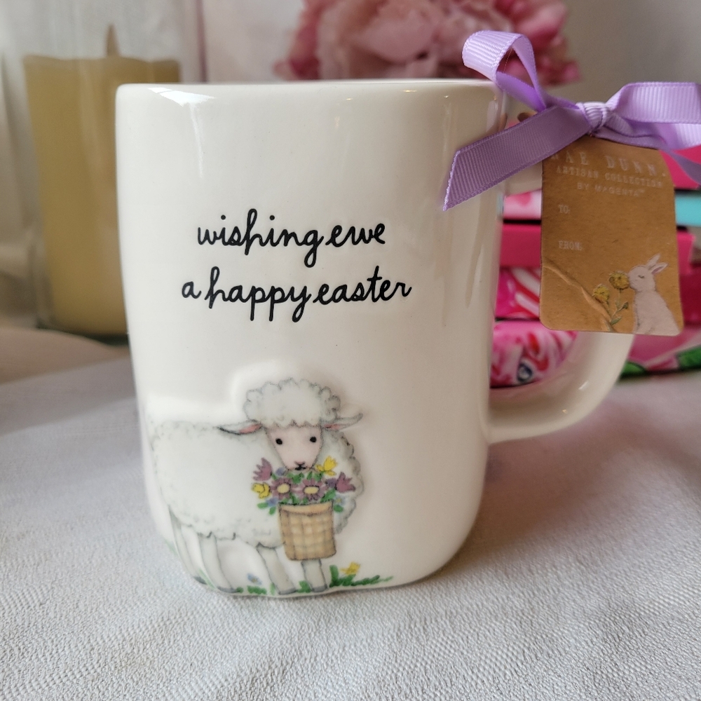 Rae Dunn Wishing Ewe A Happy Easter Ceramic Mug